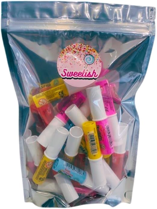 Novelty Candy Love Heart Lip Sticks 20 pack - Perfect for Children's Parties.