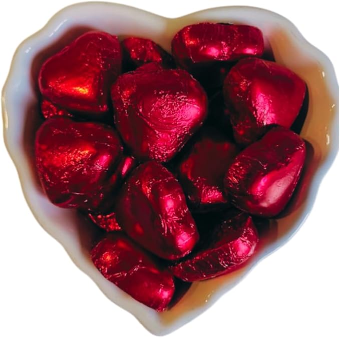 Milk Chocolate Caramel Filled Hearts - Gift Share Jar.